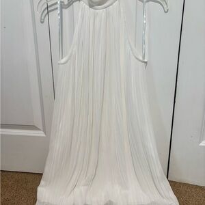 Francesca's Collections White Pleated Dress